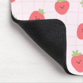 Cute Strawberry Pattern – Kawaii Strawberry Muismat (Hoek)