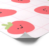 Cute Strawberry Pattern – Kawaii Strawberry Poster (Hoek)