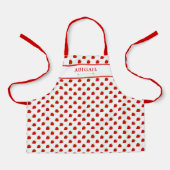 Cute Strawberry Pattern Kinder Schort (Voorkant)
