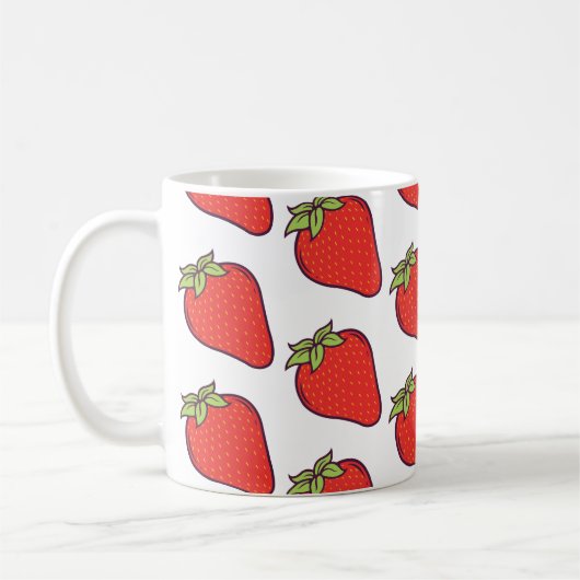 Cute Strawberry Pattern Koffiemok (Links)
