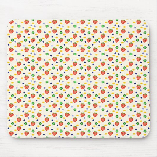 Cute Strawberry Pattern Muismat (Voorkant)