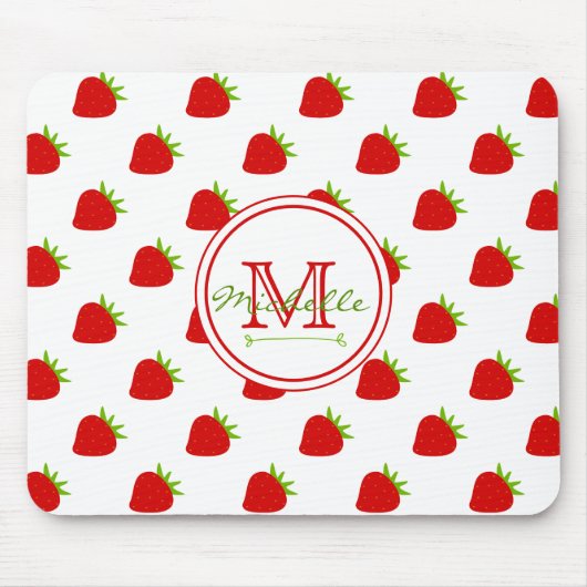 Cute Strawberry Pattern Muismat (Voorkant)