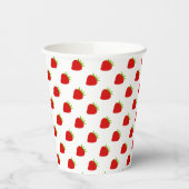 Cute Strawberry Pattern Papieren Bekers (Links)