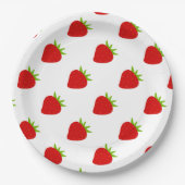 Cute Strawberry Pattern Papieren Bordje (Voorkant)