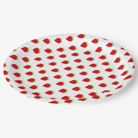 Cute Strawberry Pattern Papieren Bordje (Gekanteld)
