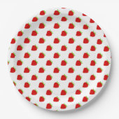 Cute Strawberry Pattern Papieren Bordje (Voorkant)