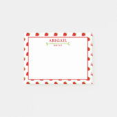 Cute Strawberry Pattern Personalized Post-it® Notes (Voorkant)
