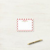 Cute Strawberry Pattern Personalized Post-it® Notes (Op bureau)