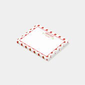 Cute Strawberry Pattern Personalized Post-it® Notes (Schuin)