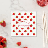 Cute Strawberry Pattern Personalized Servet (Insitu)