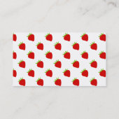 Cute Strawberry Pattern Personalized Visitekaartje (Achterkant)