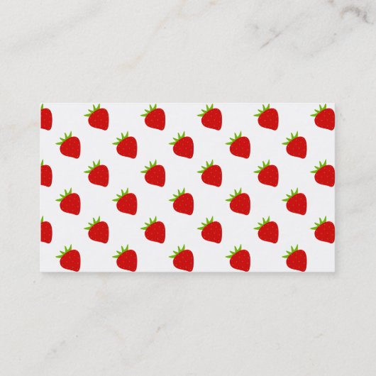 Cute Strawberry Pattern Personalized Visitekaartje (Achterkant)