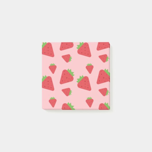 Cute Strawberry Pattern Post-it® Notes (Voorkant)