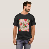 Cute Strawberry Pattern T-shirt (Voorkant volledig)