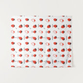 Cute Strawberry Pattern Tapestry Room Decor Wandkleed (Voorkant (horizontaal))