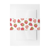 Cute Strawberry Pattern Uitnodigingen Wikkel (Voorkant Voorbeeld)