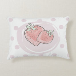 Cute Strawberry  Pillow Accent Kussen