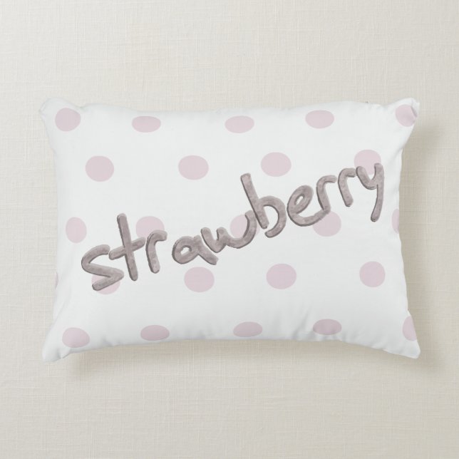 Cute Strawberry Pillow Accent Kussen (Voorkant)