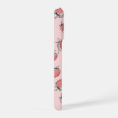 Cute Strawberry Pink Pattern Phone Case iPhone Hoesje (Rechterkant)