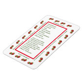 Cute Strawberry Recipe Magnet Magneet (Linkerzijde)