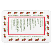 Cute Strawberry Recipe Magnet Magneet (Horizontaal)