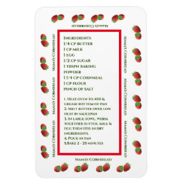 Cute Strawberry Recipe Magnet Magneet