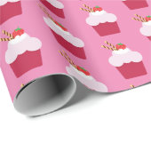 Cute Strawberry Shortcakes Patroon Cadeaupapier (Rol Hoek)