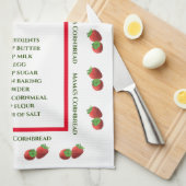 Cute Strawberry Thereipe Theedoek (Quarter Fold)