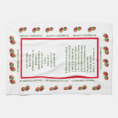 Cute Strawberry Thereipe Theedoek (Horizontaal)