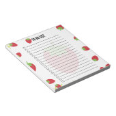 Cute Strawberry To-Do List Notepad Notitieblok (Schuin)