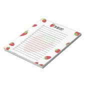 Cute Strawberry To-Do List Notepad Notitieblok (Linkerzijde)