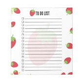 Cute Strawberry To-Do List Notepad Notitieblok (Voorkant)