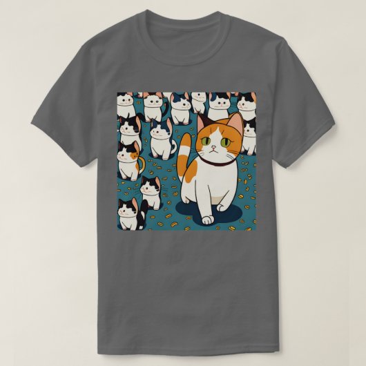 Cute Street Cats Happy Funny Cats T-shirt (Design voorkant)