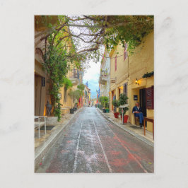 Cute Street in Athene Griekenland Briefkaart