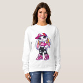 Cute Street Style Konijn Sweatshirt 🐰💖✨ | Trendy (Voorkant volledig)