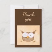 Cute Stress Owl Bird Animal Humor Bedankt (Voorkant)