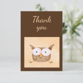 Cute Stress Owl Bird Animal Humor Bedankt (Staand voorkant)