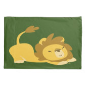 Cute Stretching Cartoon Lion Kussensloop (Achterkant)
