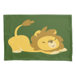 Cute Stretching Cartoon Lion Kussensloop