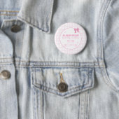 Cute Strik Pastel Roze Gingham Tante-wordt Button (In situ)