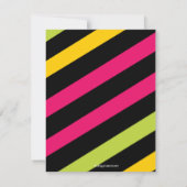 Cute, Striped, Arcade Birthday Boy Dank je Bedankkaart (Achterkant)