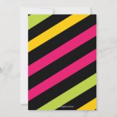 Cute, Striped, Arcade Birthday Boyl Invitation Kaart (Achterkant)