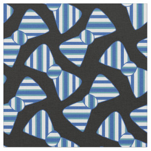 Cute Striped Bowties Blue Baby Boy Stof