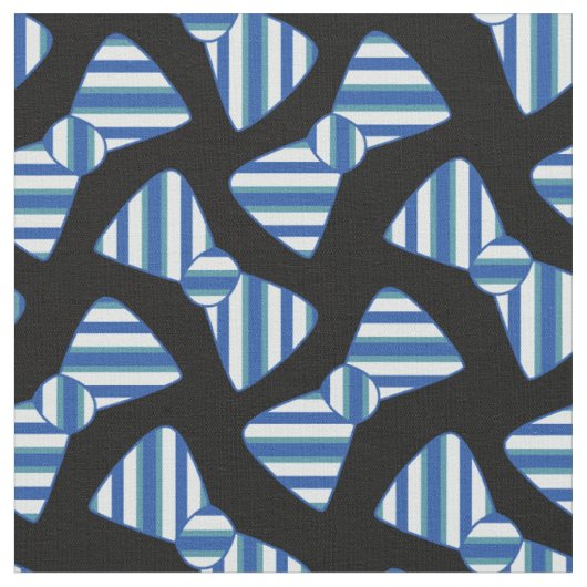 Cute Striped Bowties Blue Baby Boy Stof (Close Up)