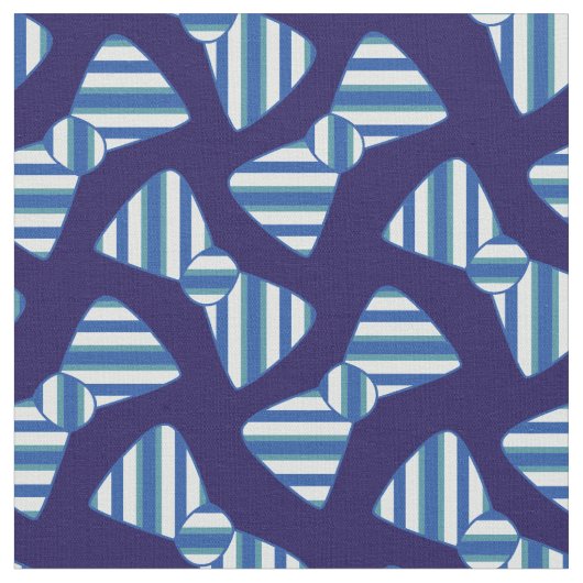Cute Striped Bowties Blue Baby Boy Stof (Close Up)