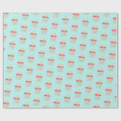 Cute Striped kerstpresents Pattern - Aqua Cadeaupapier (Vlak)