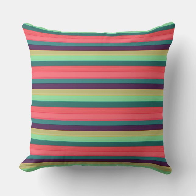 Cute Striped  kleuren Kussen (Voorkant)