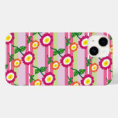 Cute Stripes en Flowers iPhone 7 Hoesje (Achterkant (horizontaal))