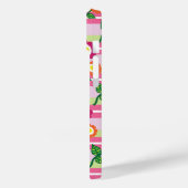 Cute Stripes en Flowers iPhone 7 Hoesje (Achterkant / Links)
