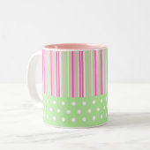 Cute Stripes en Polka Dots mok (Voorkant links)